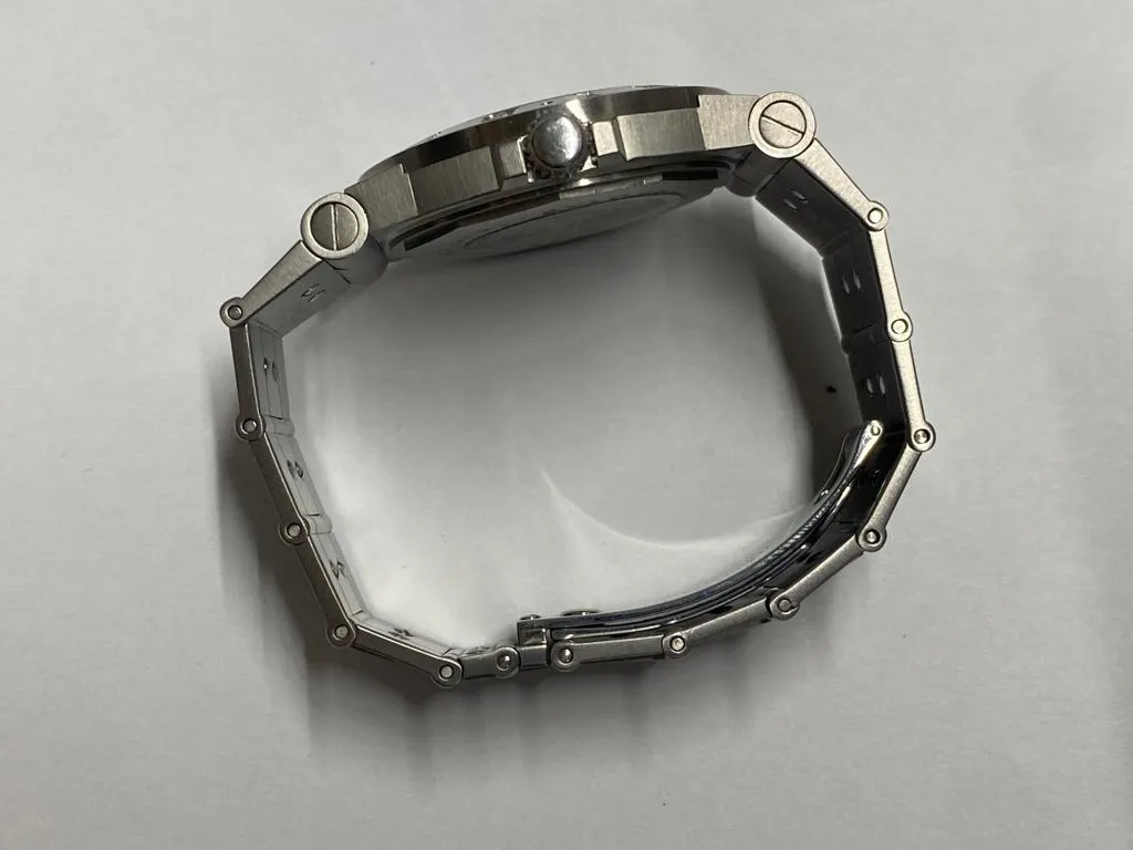 BVLGARI SS Spectacular Black Dial w/White Hands Brand New Watch- $10K APR w/ COA