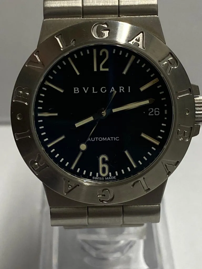 BVLGARI SS Spectacular Black Dial w/White Hands Brand New Watch- $10K APR w/ COA