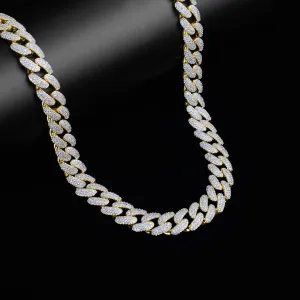 CAMEO 8MM Sterling Silver Cuban Chain with Handcrafted Cubic Zirconia Luxury