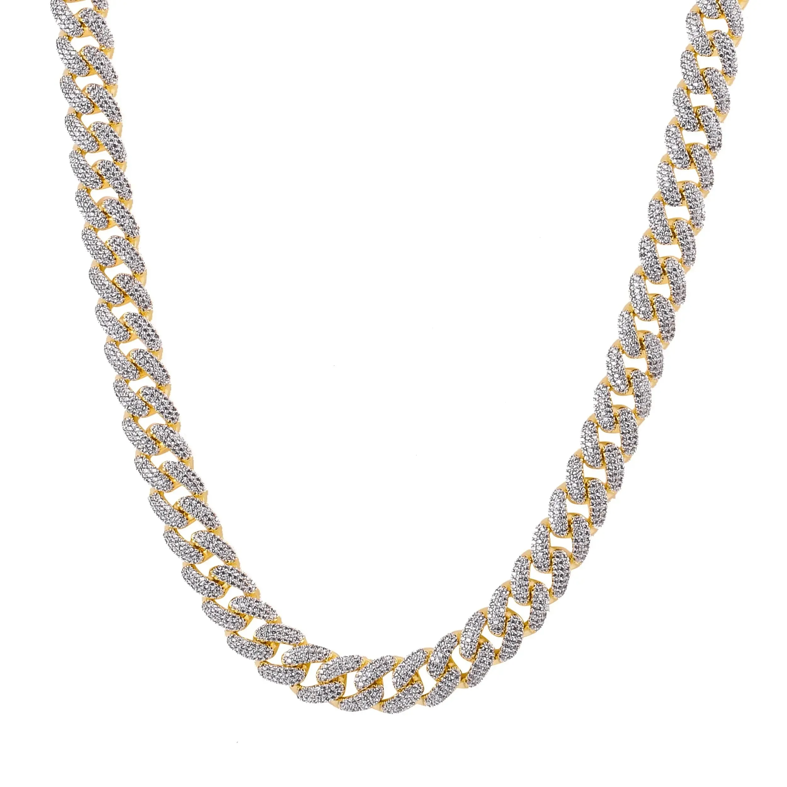 CAMEO 8MM Sterling Silver Cuban Chain with Handcrafted Cubic Zirconia Luxury