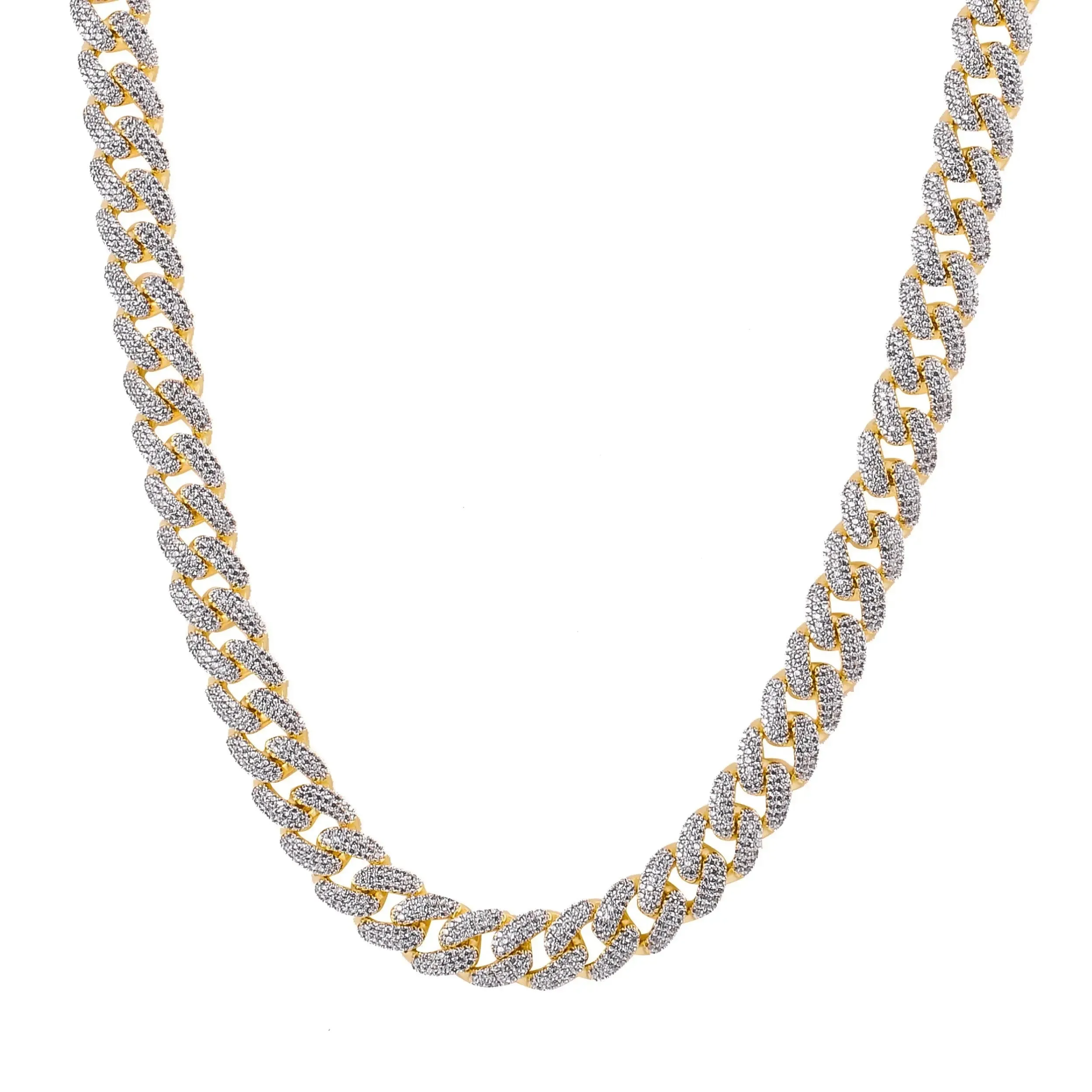 CAMEO 8MM Sterling Silver Cuban Chain with Handcrafted Cubic Zirconia Luxury
