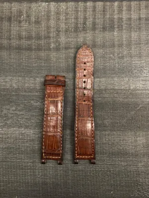 CARTIER Brown Crocodile Padded Watch Strap  - $750 APR VALUE w/ CoA! ✓
