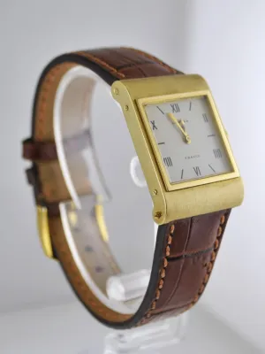 CARTIER c. 1930's Tank Style 18K YG European Watch Co. Movement -$250K APR/ CoA!