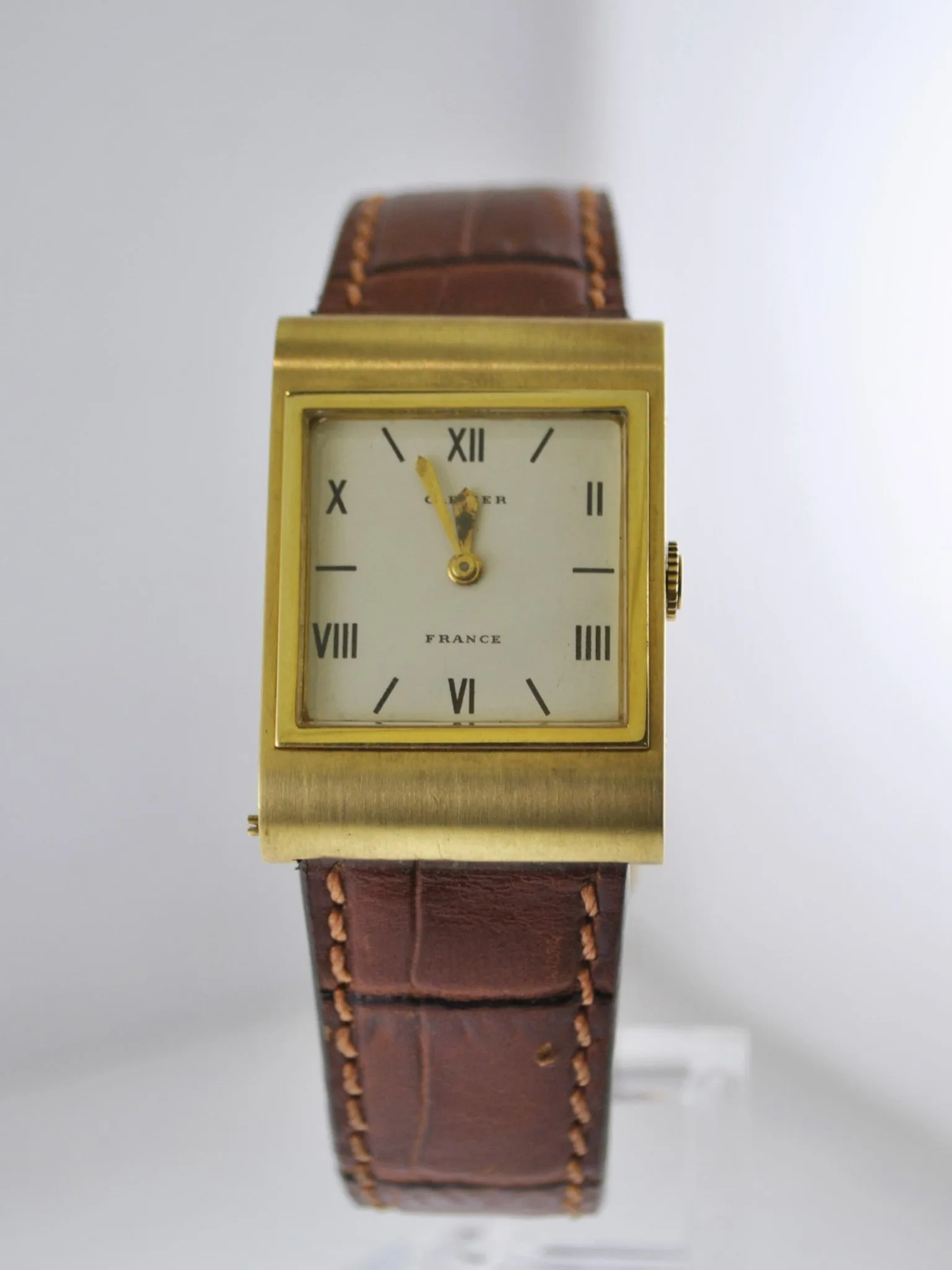 CARTIER c. 1930's Tank Style 18K YG European Watch Co. Movement -$250K APR/ CoA!