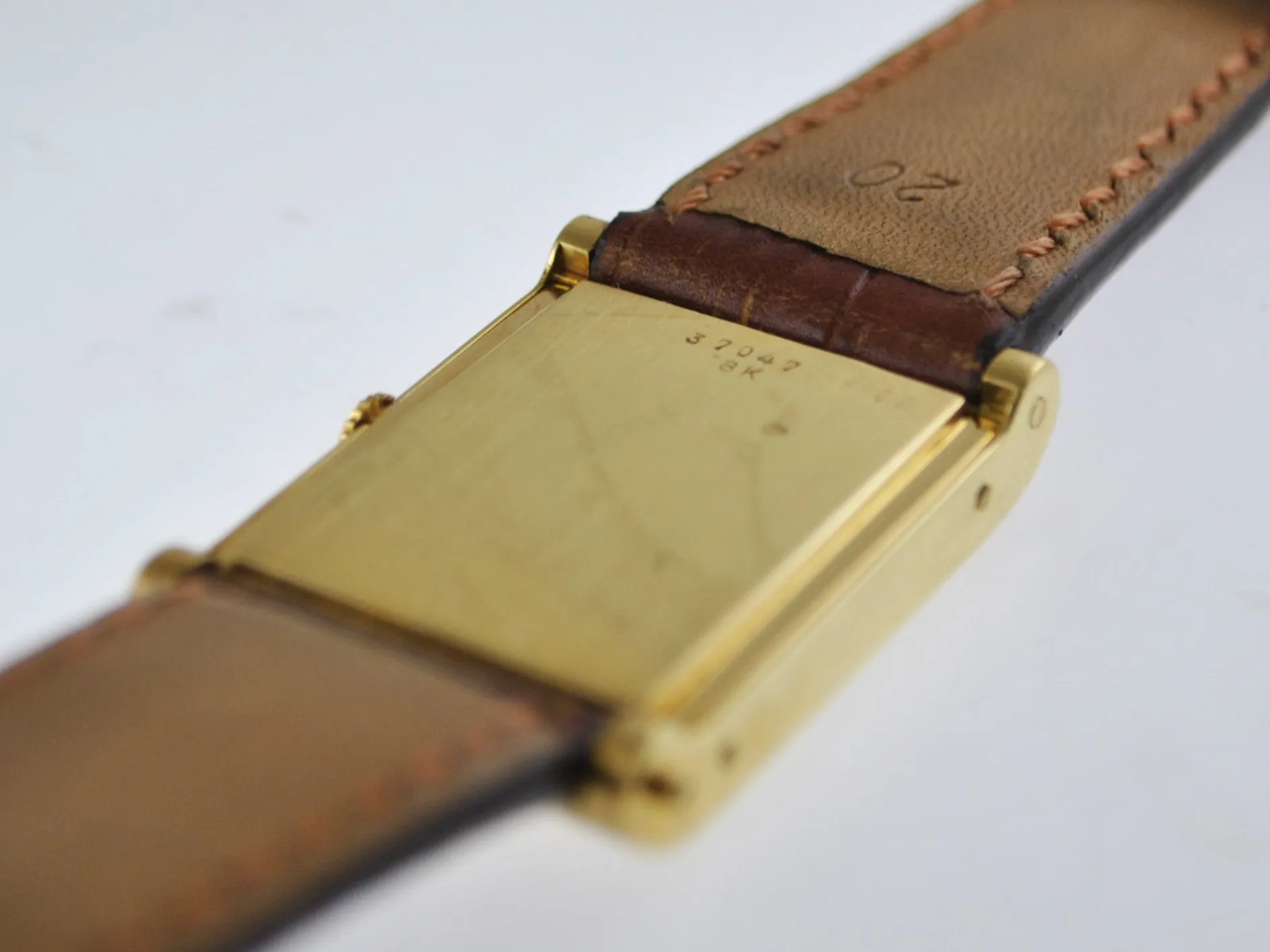 CARTIER c. 1930's Tank Style 18K YG European Watch Co. Movement -$250K APR/ CoA!