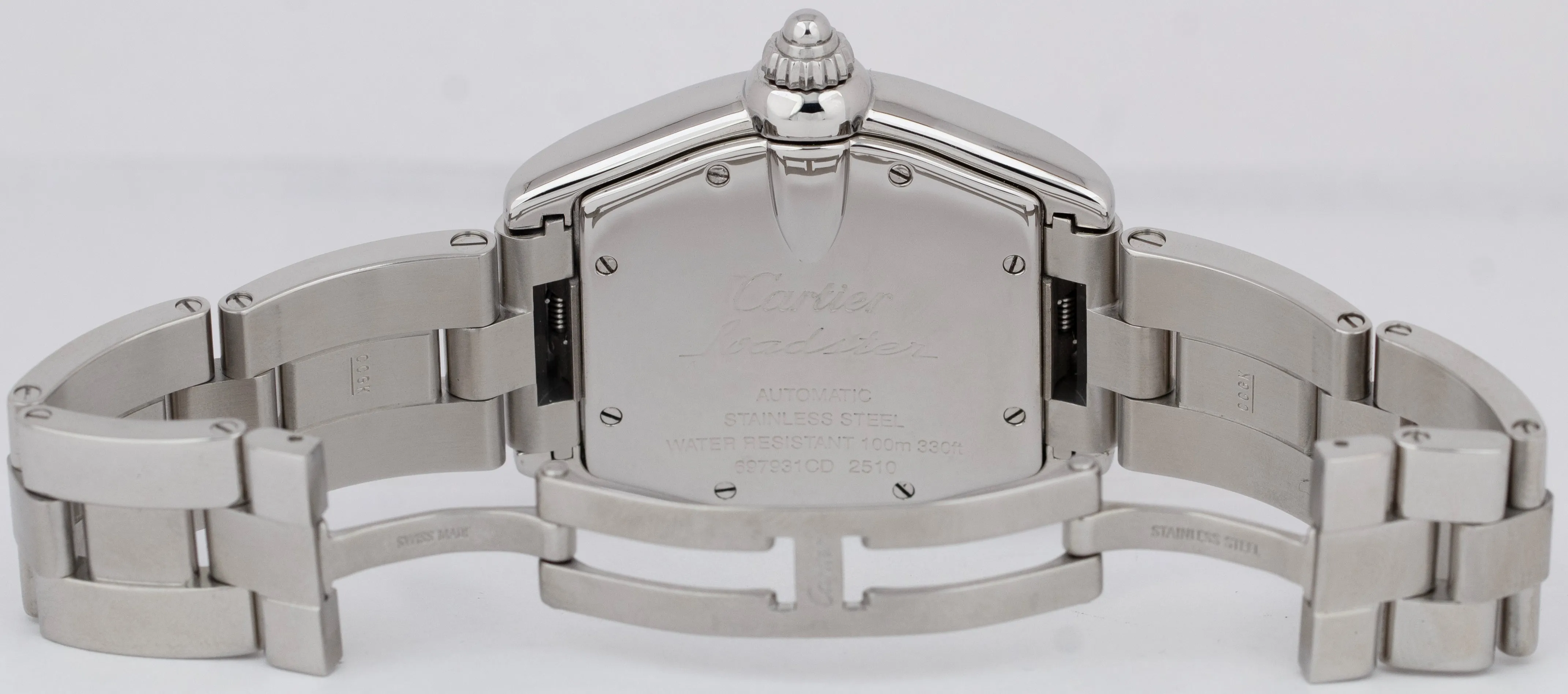 Cartier Roadster Black Grey Arabic Numeral 36mm Stainless Watch 2510 / W62001V3