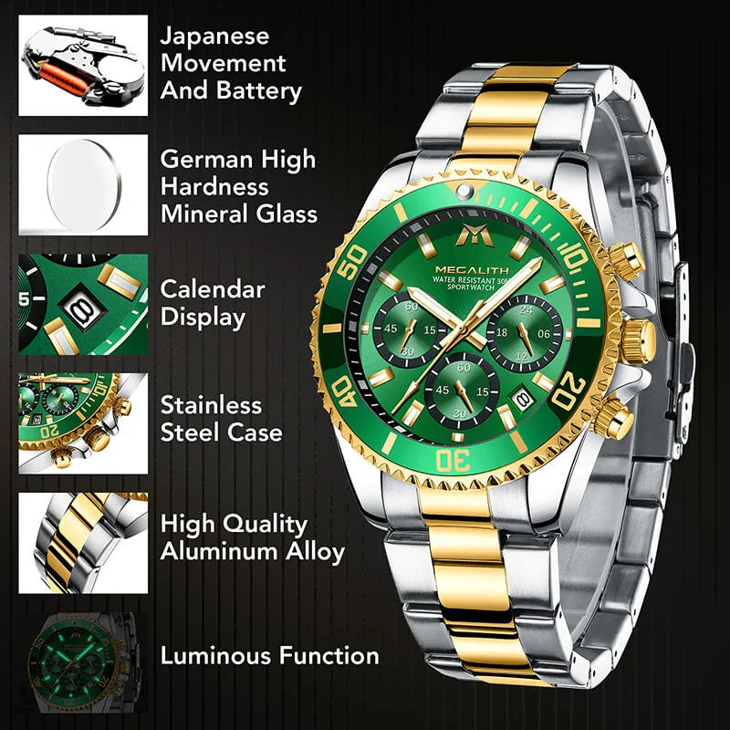 Chronograph Watch | Stainless Steel Band | 8046M