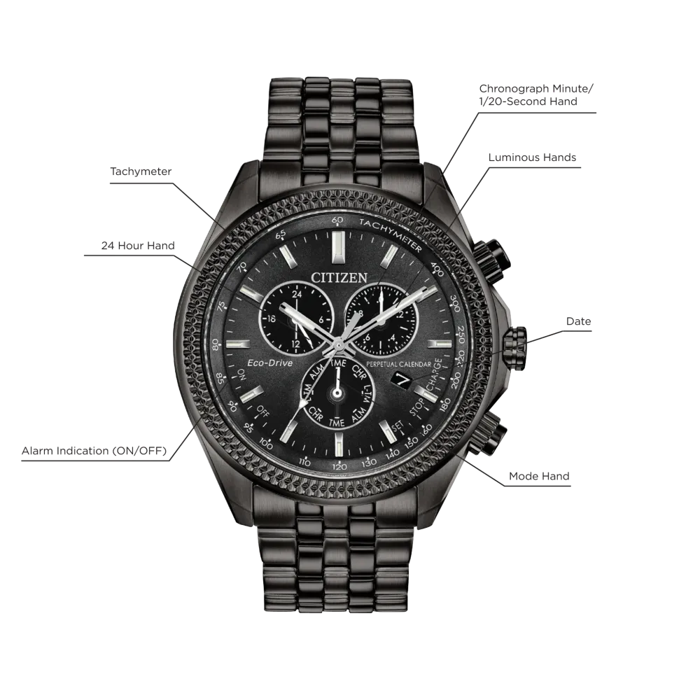 Citizen Perpetual Calendar Black Dial Watch Bl5567-57E