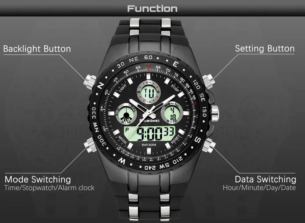 COOL AFFORDABLE WATERPROOF SPORT WATCH Quartz Wrist Watch Men's Military Waterproof Watches