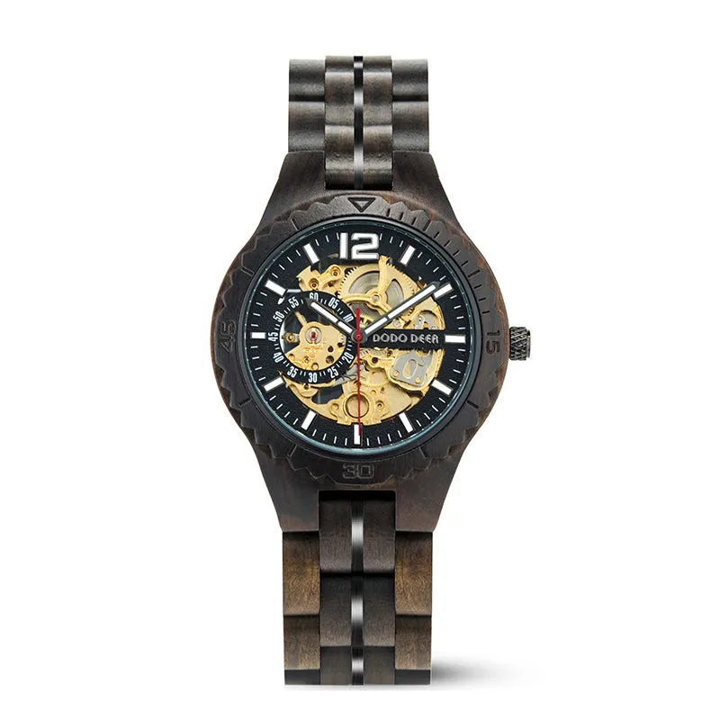 Couple Wooden  Watch Male Ladies Waterproof in Gift Box