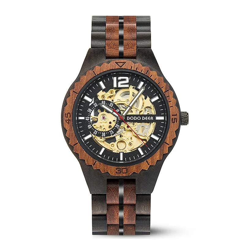 Couple Wooden  Watch Male Ladies Waterproof in Gift Box