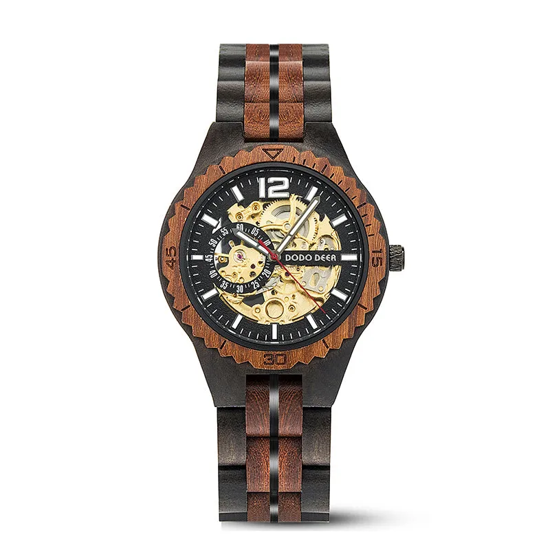 Couple Wooden  Watch Male Ladies Waterproof in Gift Box
