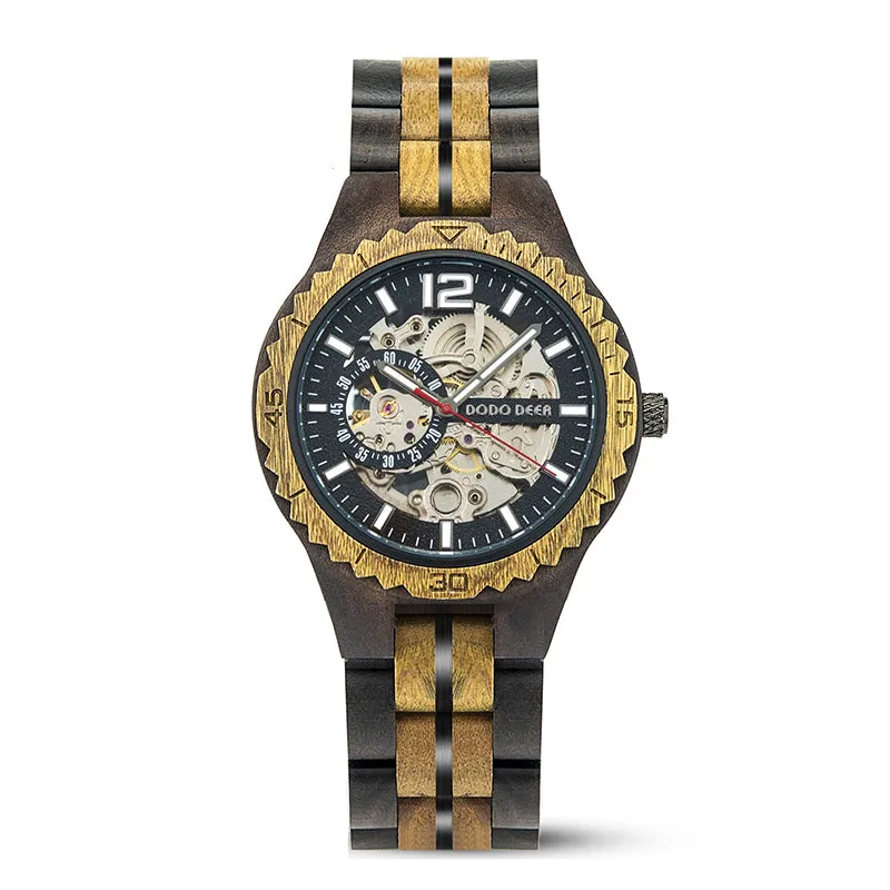 Couple Wooden  Watch Male Ladies Waterproof in Gift Box