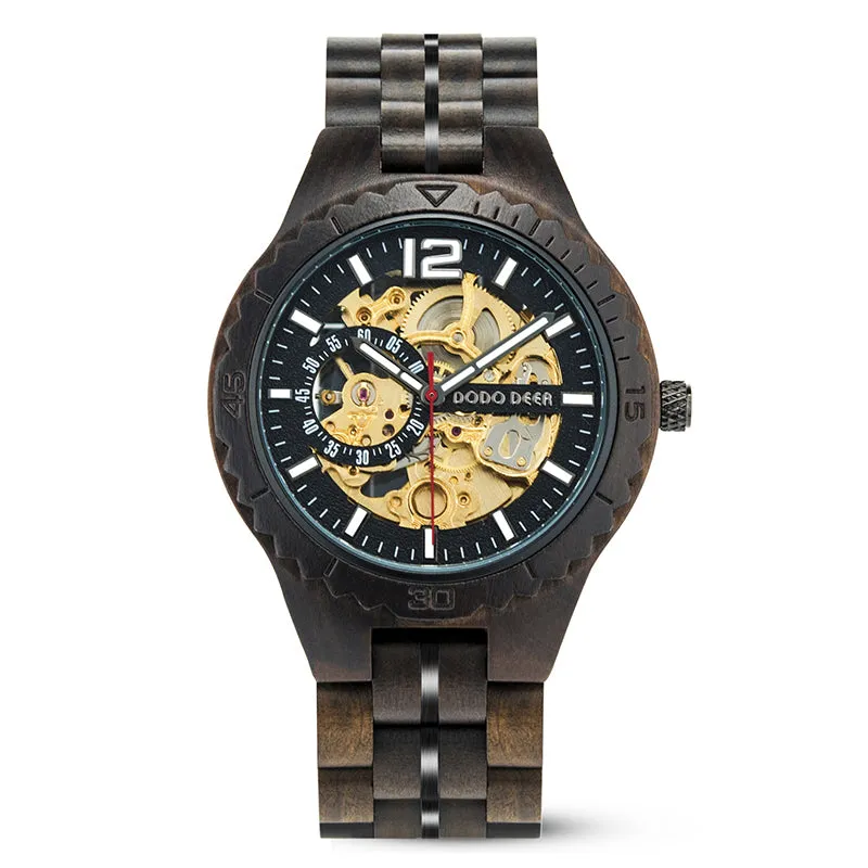 Couple Wooden  Watch Male Ladies Waterproof in Gift Box
