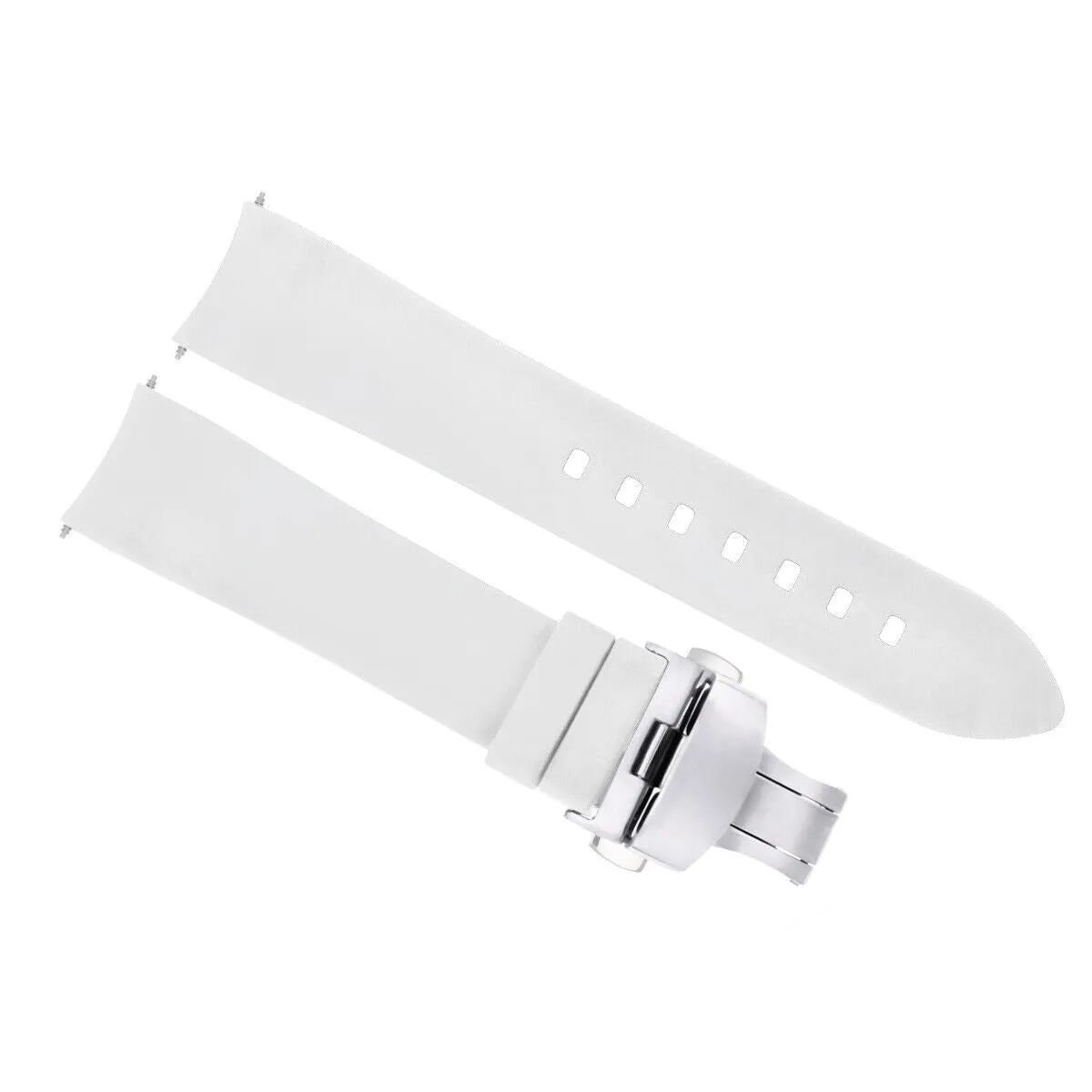 CURVED END SILICONE RUBBER STRAP FOR TAG HEUER CARRERA MONACO - 19MM