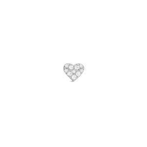 Daniel Wellington Crystal Heart Stud Silver