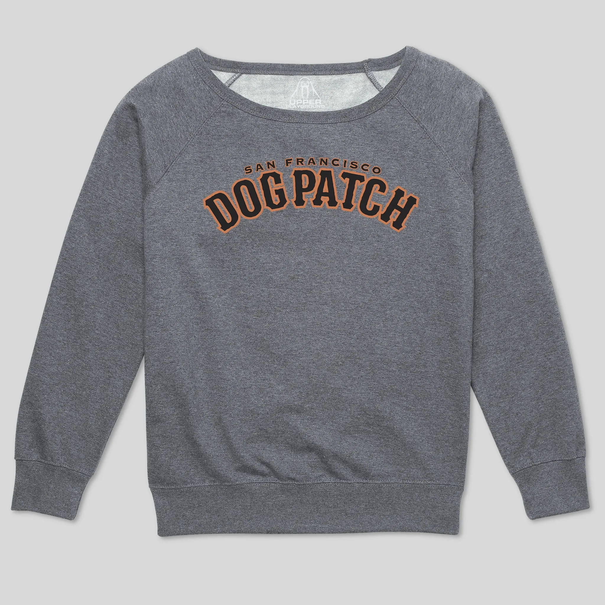 DOG PATCH DISTRICT WOMEN'S SCOOP NECK SWEATSHIRT