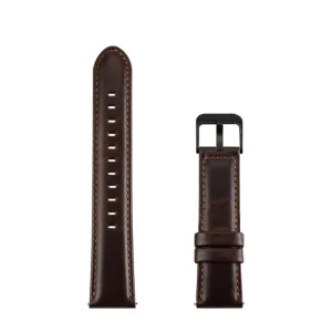 Dux Ducis - Genuine leather watch strap with pin buckle 20mm (joint circumference: 170-220mm) - Dark brown