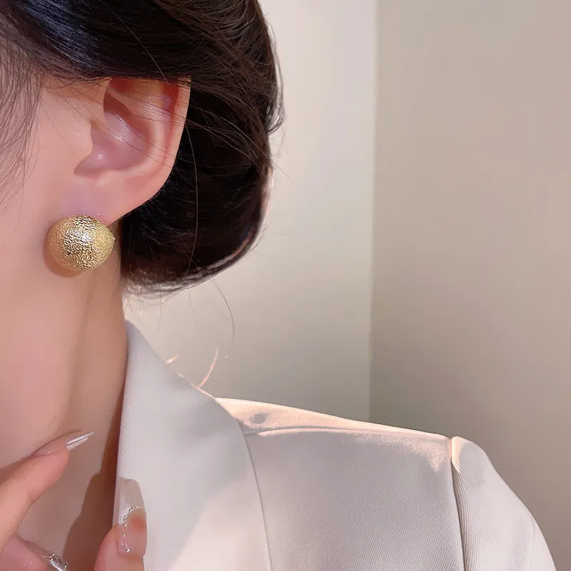 Earring Stud Retro High End Small Bean XEA2069