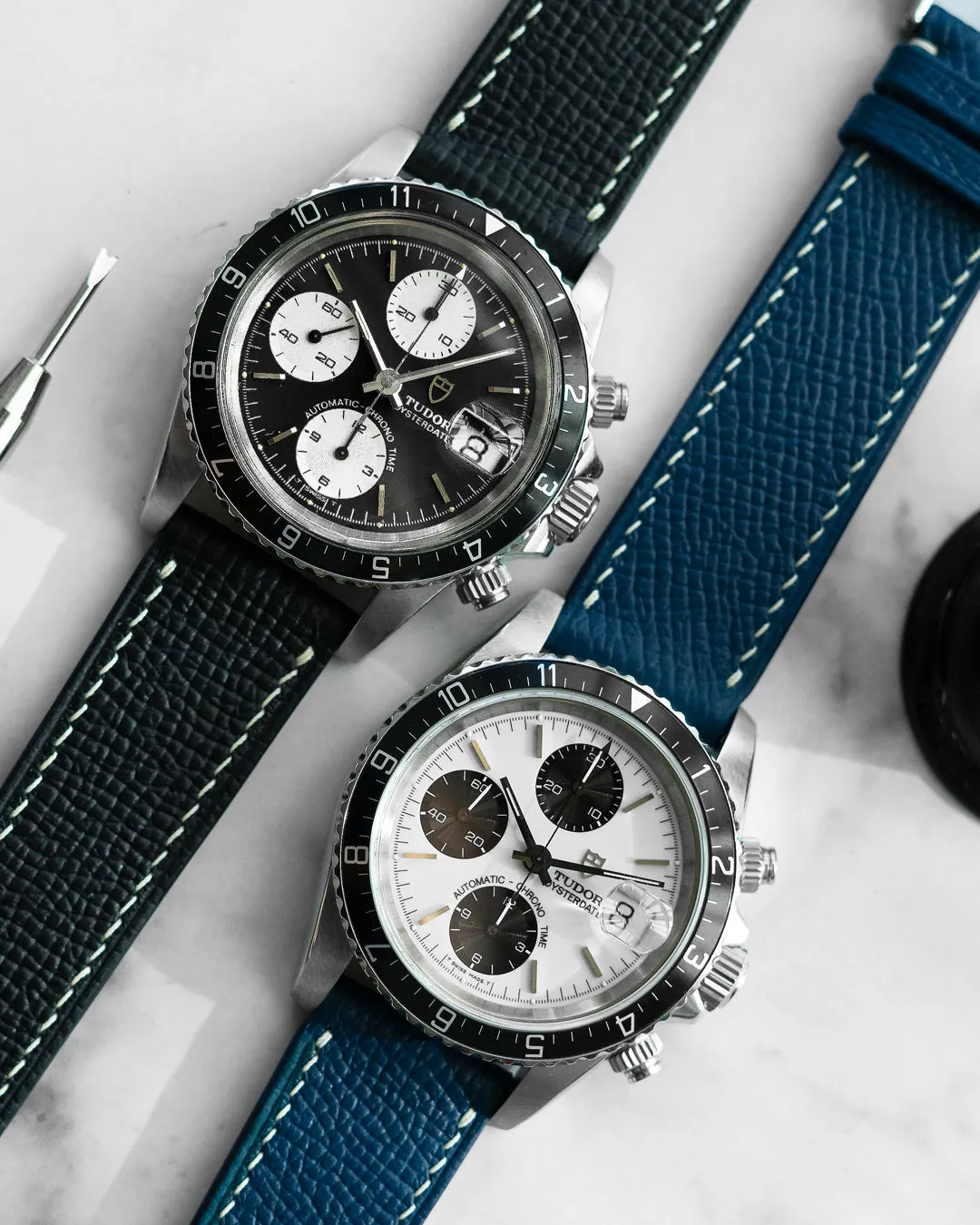Epsom Leather Strap (Aegean Blue)
