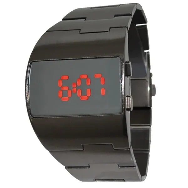 Fashion Iron man Luxury Gold Blue  LED Wrist Watches