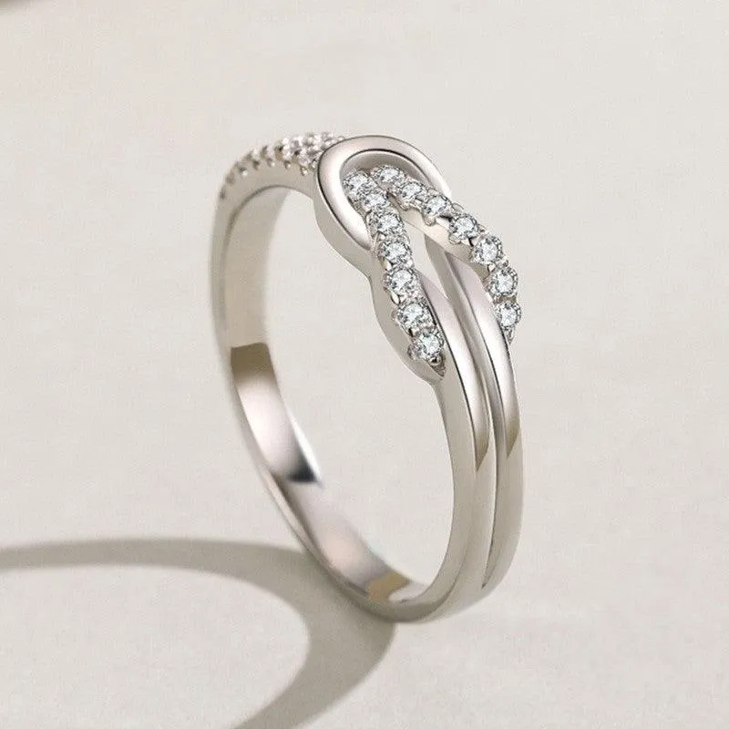 Fashion Knot High-end Light Luxury Cross Ring