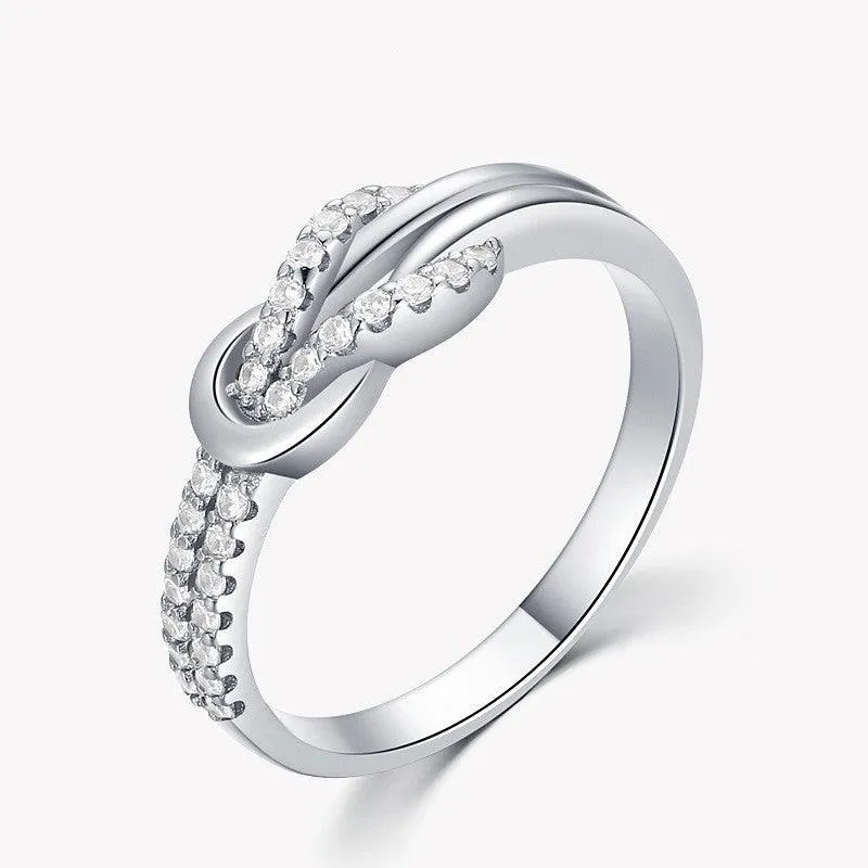 Fashion Knot High-end Light Luxury Cross Ring