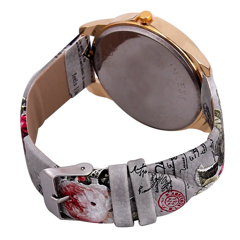 Flower Car Pattern Lady's Watch