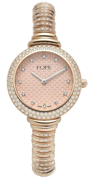 Fope Flex'It Rose Gold Diamonds Medium 14.5cm