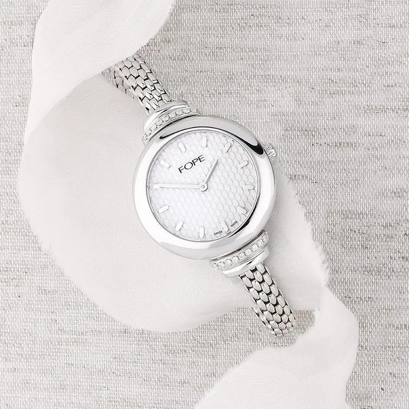 Fope Flex'It White Gold Medium 14.5cm