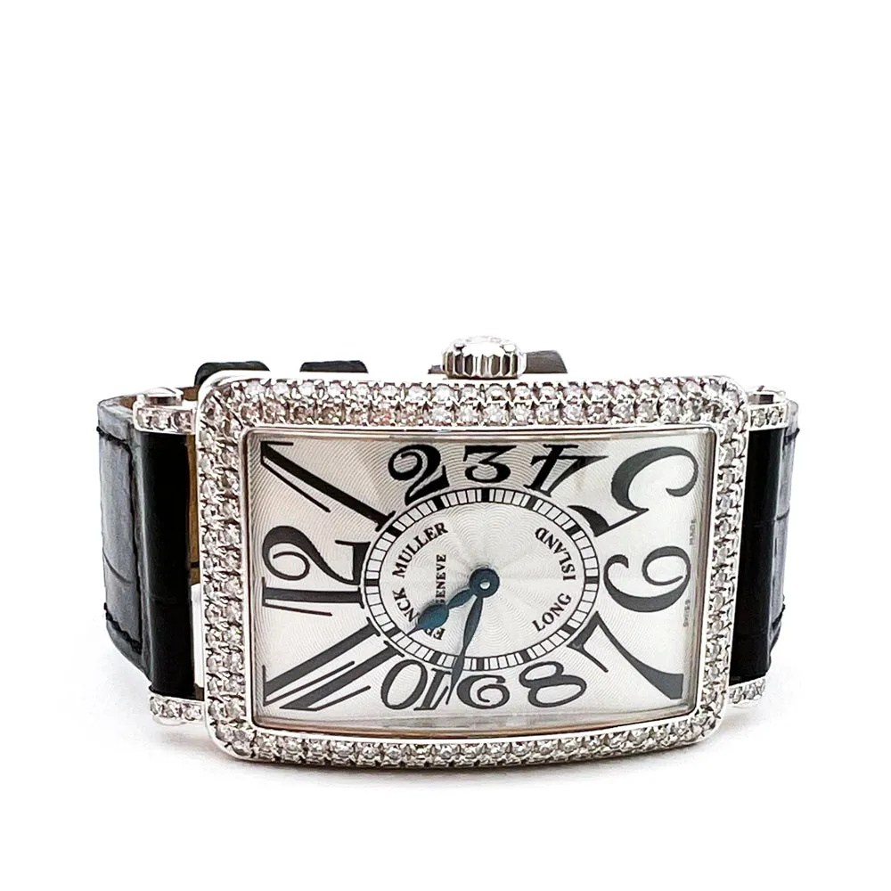 Franck Muller 18k White Gold Long Island Diamond Watch