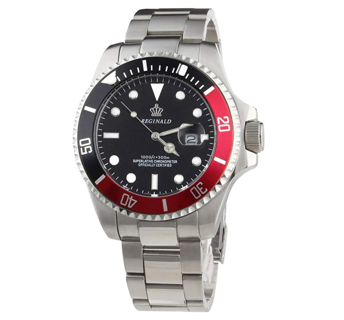 Green Stainless Steel Sports Watch Silver Dress Watch Luxury Business Watch Quartz Submariner