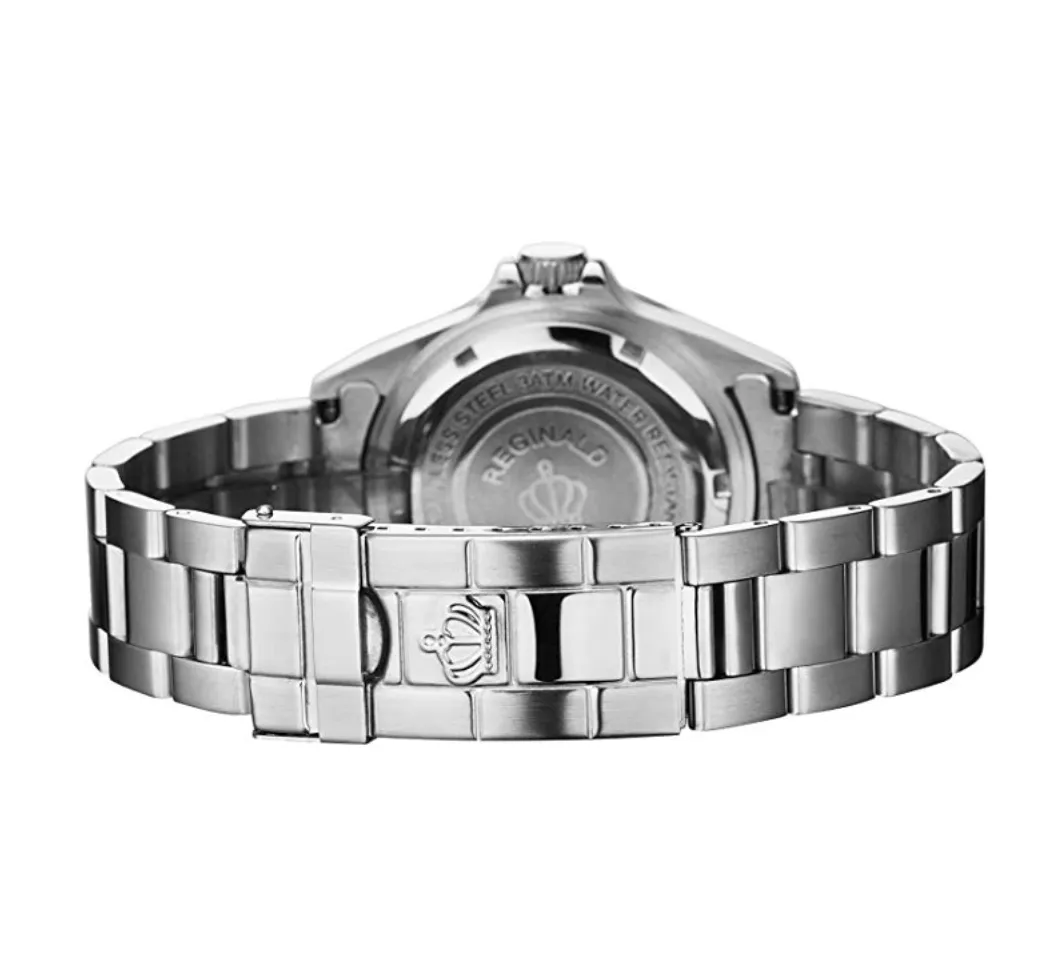 Green Stainless Steel Sports Watch Silver Dress Watch Luxury Business Watch Quartz Submariner