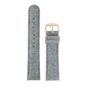 Grey and Rose Gold Vegan Tweed Strap
