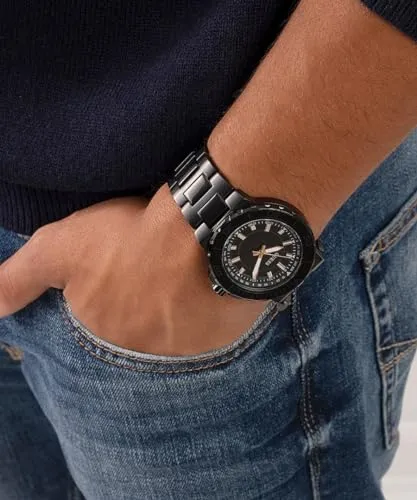 GUESS Track Collection Analog Black Dial Men's Watch