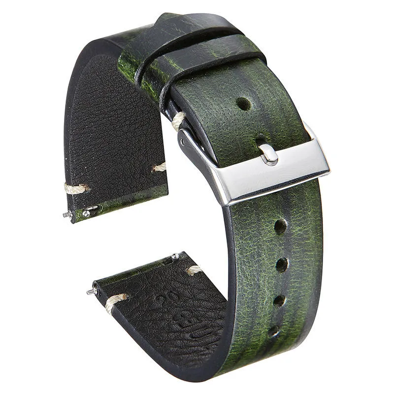 Halifax Watch Bands - Vintage Woodgrain Leather