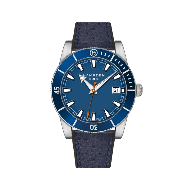 HAMPDEN MODEL 3 Diver’s Watch 100M Date Indicator Stainless Steel Wristwatch