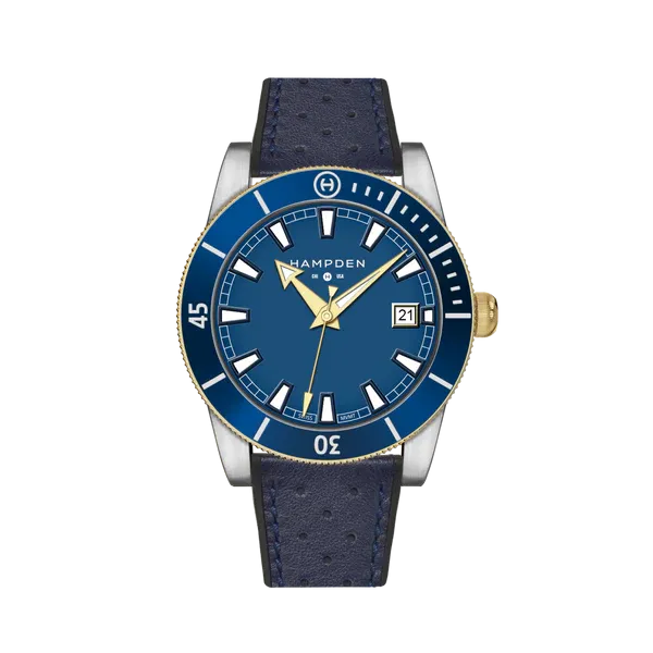 HAMPDEN MODEL 3 Diver’s Watch 100M Date Indicator Stainless Steel Wristwatch