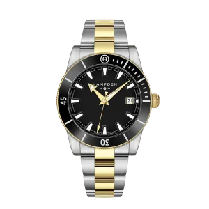 HAMPDEN MODEL 3 Diver’s Watch 100M Date Indicator Stainless Steel Wristwatch