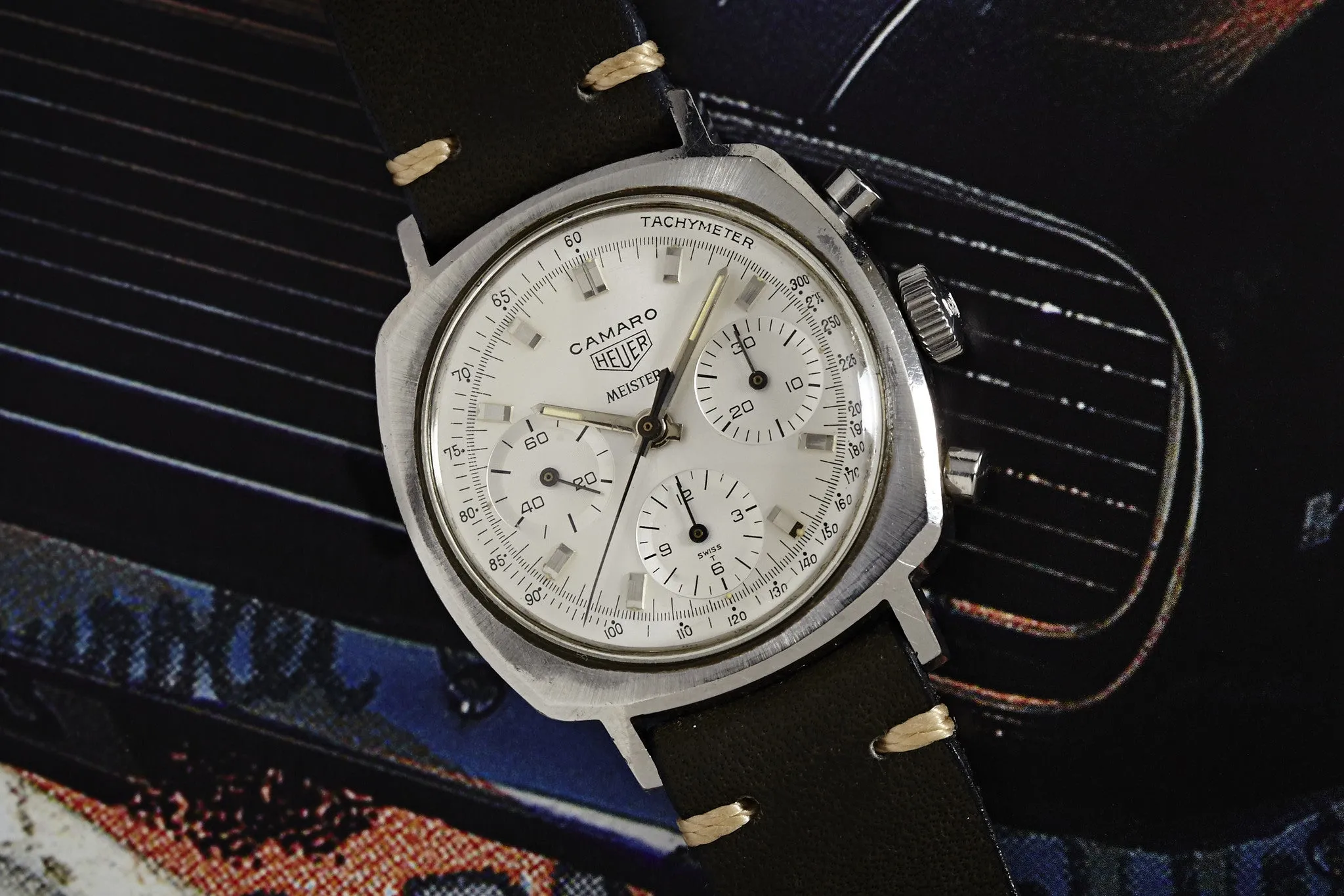 Heuer Camaro - Silver Meister Dial