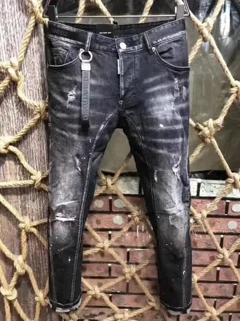 High-end Washed Hole Printed