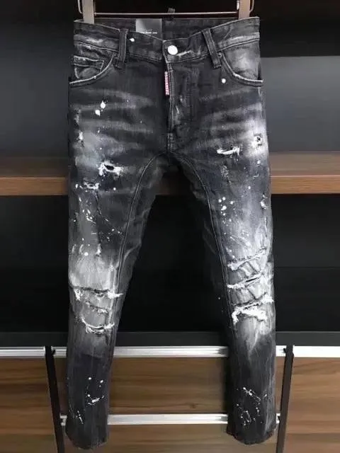 High-end Washed Hole Printed