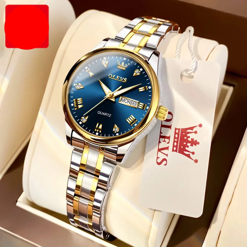 High Quality Luxury Couple Watch Stainless Steel Waterproof