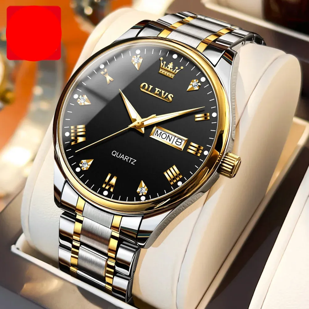 High Quality Luxury Couple Watch Stainless Steel Waterproof