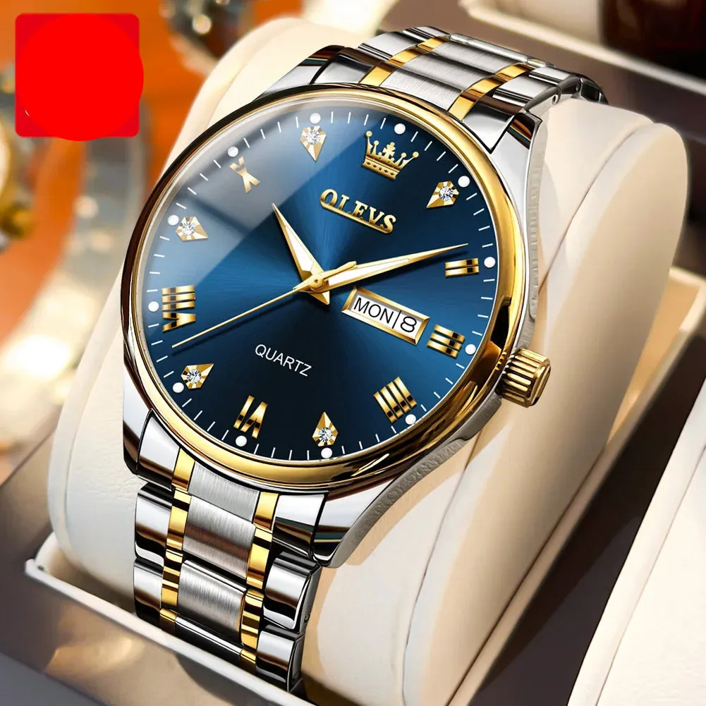 High Quality Luxury Couple Watch Stainless Steel Waterproof