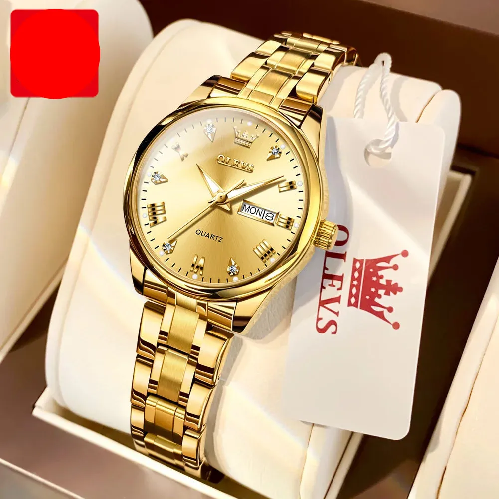High Quality Luxury Couple Watch Stainless Steel Waterproof