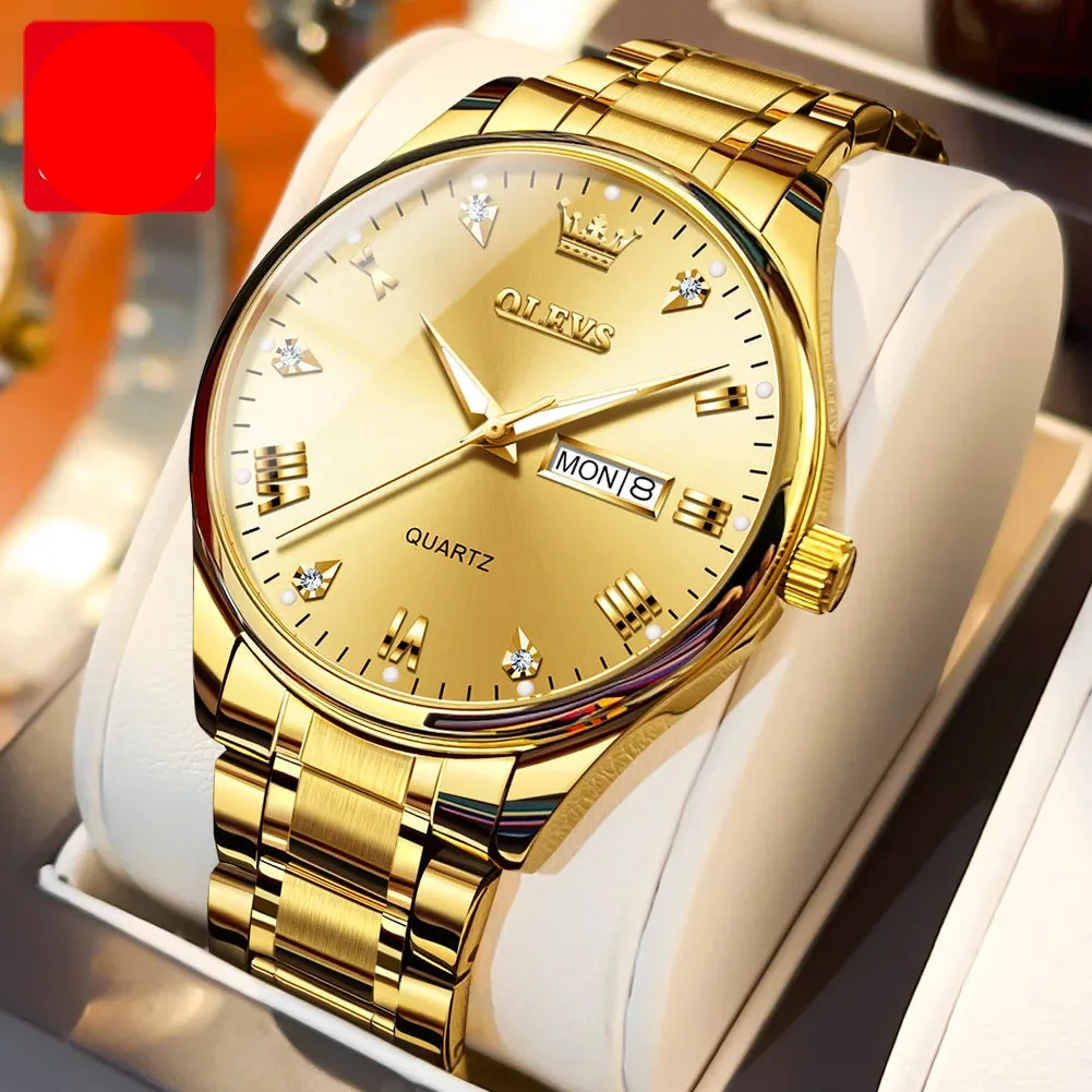 High Quality Luxury Couple Watch Stainless Steel Waterproof