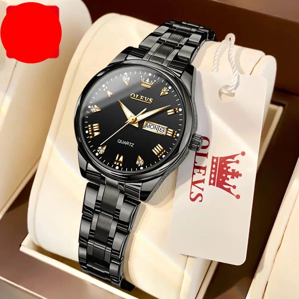 High Quality Luxury Couple Watch Stainless Steel Waterproof