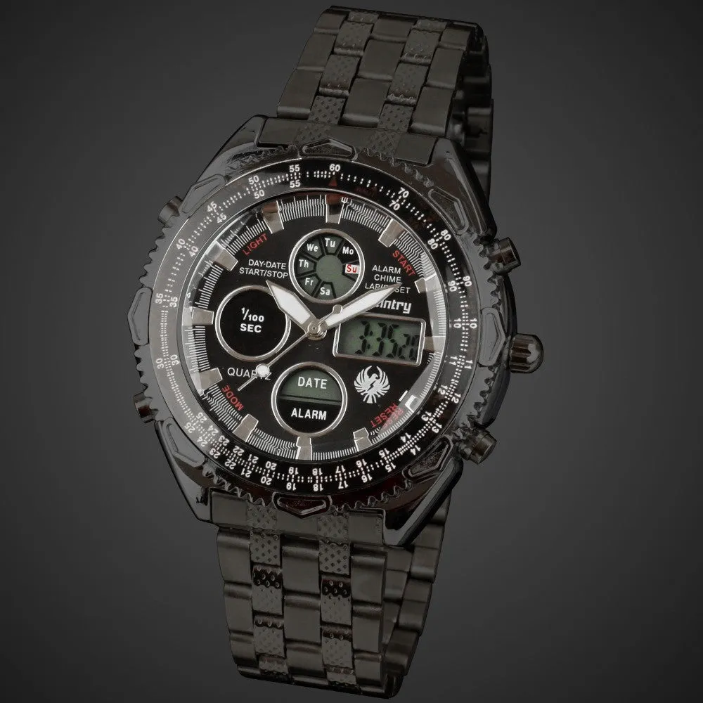 INFANTRY Watch Mens Watches Royal Aviator Pilot Digital Brand Watches for Men Relojes Stainless Steel Hot Sale 30M Waterproof