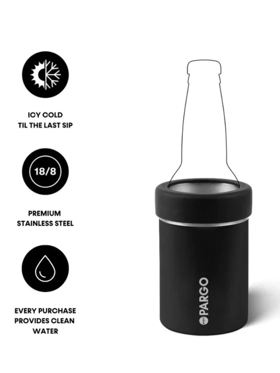 Insulated Stubby Holder from Project Pargo - BPA and Toxic Free - Midnight Black
